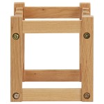 vidaXL Suport 6 sticle de vin, 37 x 21 x 21, lemn masiv de stejar