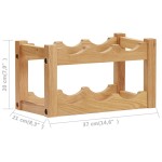vidaXL Suport 6 sticle de vin, 37 x 21 x 21, lemn masiv de stejar