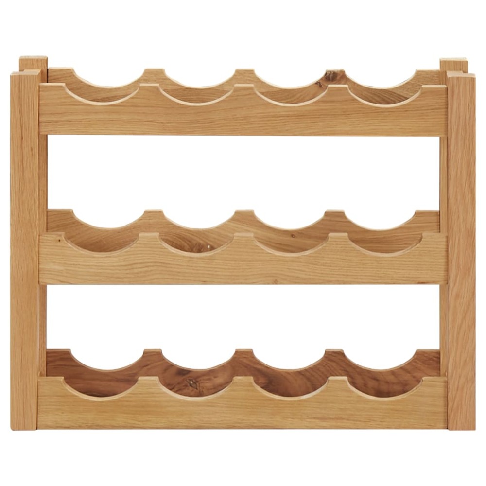 vidaXL Suport 12 sticle de vin, 47 x 21 x 36, lemn masiv de stejar
