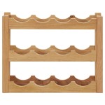 vidaXL Suport 12 sticle de vin, 47 x 21 x 36, lemn masiv de stejar vidaXL Suport 12 sticle de vin, 47 x 21 x 36, lemn masiv de stejar