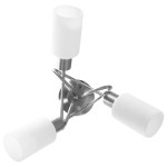 vidaXL Lustră cu abajururi din ceramică, 3 becuri E14, alb, con vidaXL Lustră cu abajururi din ceramică, 3 becuri E14, alb, con