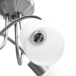 vidaXL Lustră cu abajururi din ceramică, 3 becuri E14, alb, con vidaXL Lustră cu abajururi din ceramică, 3 becuri E14, alb, con