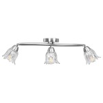 vidaXL Lustră, abajururi de sticlă transparentă, 3 becuri E14, lalea vidaXL Lustră, abajururi de sticlă transparentă, 3 becuri E14, lalea