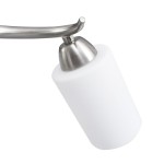 vidaXL Lustră cu abajururi din ceramică, 3 becuri E14, alb, con vidaXL Lustră cu abajururi din ceramică, 3 becuri E14, alb, con