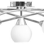 vidaXL Lustră cu abajururi din ceramică, 5 becuri E14, alb, glob vidaXL Lustră cu abajururi din ceramică, 5 becuri E14, alb, glob