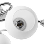 vidaXL Lustră cu abajururi din ceramică, 5 becuri E14, alb, glob vidaXL Lustră cu abajururi din ceramică, 5 becuri E14, alb, glob