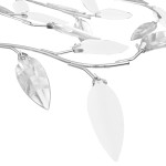 vidaXL Lustră cu brațe tip frunze cristal acrilic alb 5 becuri E14 vidaXL Lustră cu brațe tip frunze cristal acrilic alb 5 becuri E14