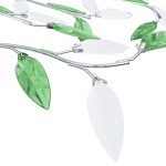 vidaXL Lustră cu brațe tip frunze cristal acrilic verde 5 becuri E14 vidaXL Lustră cu brațe tip frunze cristal acrilic verde 5 becuri E14