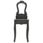 vidaXL Set masă de toaletă cu taburet gri 50x59x136 cm lemn paulownia