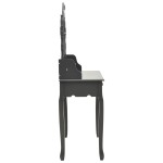 vidaXL Set masă de toaletă cu taburet gri 75x69x140cm lemn paulownia