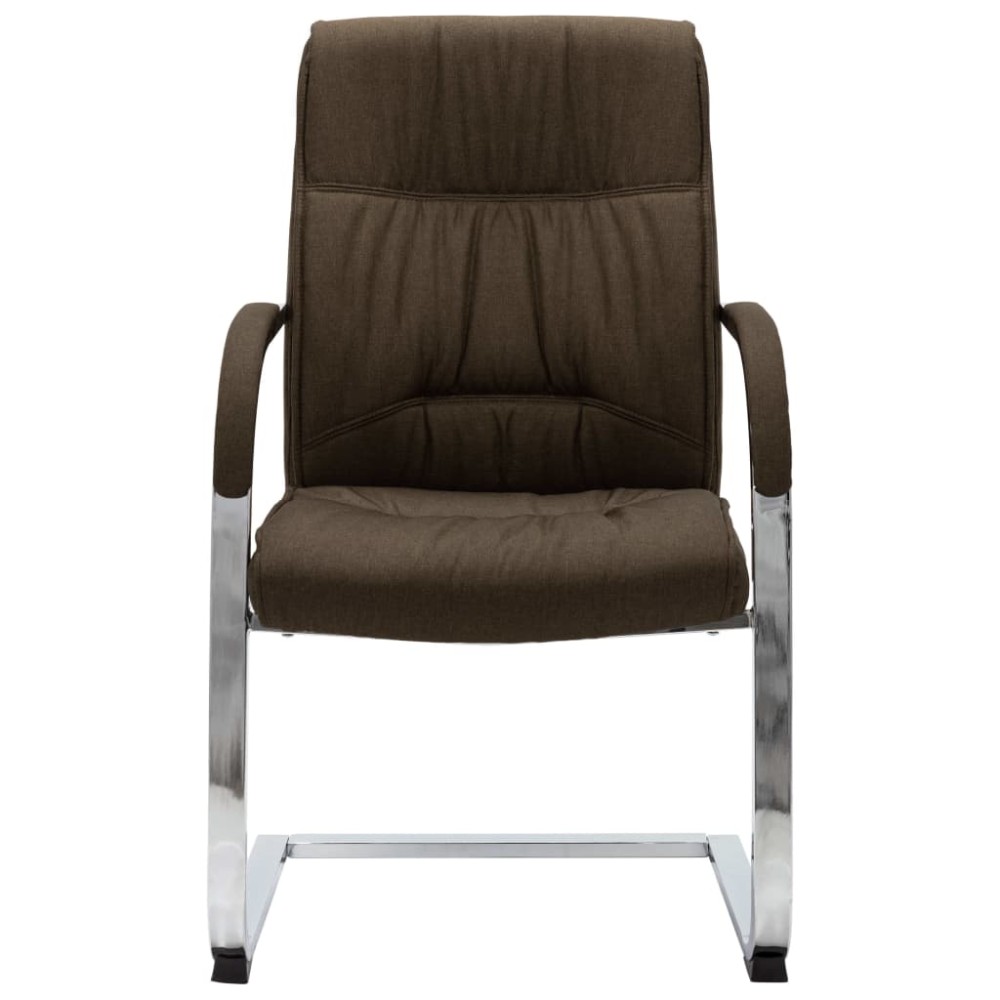 vidaXL Scaun de birou consolă, maro, material textil