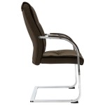 vidaXL Scaun de birou consolă, maro, material textil vidaXL Scaun de birou consolă, maro, material textil