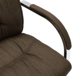 vidaXL Scaun de birou consolă, maro, material textil vidaXL Scaun de birou consolă, maro, material textil