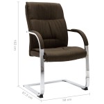 vidaXL Scaun de birou consolă, maro, material textil vidaXL Scaun de birou consolă, maro, material textil