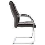 vidaXL Scaun de birou consolă, gri, material textil vidaXL Scaun de birou consolă, gri, material textil