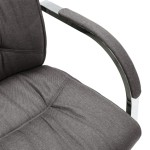 vidaXL Scaun de birou consolă, gri, material textil vidaXL Scaun de birou consolă, gri, material textil