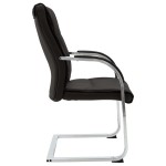 vidaXL Scaun de birou consolă, negru, piele ecologică vidaXL Scaun de birou consolă, negru, piele ecologică
