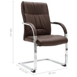 vidaXL Scaun de birou consolă, maro, piele ecologică vidaXL Scaun de birou consolă, maro, piele ecologică