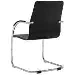 vidaXL Scaun de birou consolă, negru, piele ecologică vidaXL Scaun de birou consolă, negru, piele ecologică