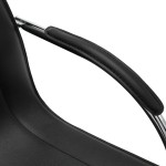 vidaXL Scaun de birou consolă, negru, piele ecologică vidaXL Scaun de birou consolă, negru, piele ecologică