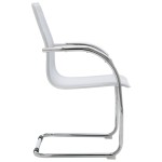 vidaXL Scaun de birou tip consolă, alb, piele ecologică vidaXL Scaun de birou tip consolă, alb, piele ecologică