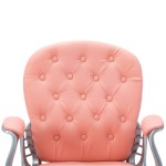 vidaXL Scaun de birou pivotant, roz, piele ecologică vidaXL Scaun de birou pivotant, roz, piele ecologică