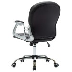 vidaXL Scaun de birou rotativ, negru, piele ecologică vidaXL Scaun de birou rotativ, negru, piele ecologică