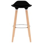 vidaXL Scaune de bar, 2 buc, negru