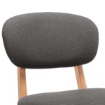 vidaXL Scaune de bar, 2 buc., gri închis, material textil vidaXL Scaune de bar, 2 buc., gri închis, material textil