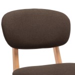 vidaXL Scaune de bar, 2 buc., maro, material textil