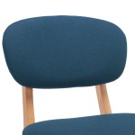 vidaXL Scaune de bar, 2 buc., albastru, material textil vidaXL Scaune de bar, 2 buc., albastru, material textil