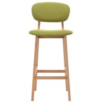vidaXL Scaune de bar, 2 buc., verde, material textil