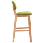 vidaXL Scaune de bar, 2 buc., verde, material textil