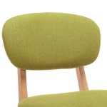vidaXL Scaune de bar, 2 buc., verde, material textil