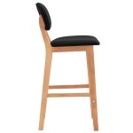 vidaXL Scaune de bar, 2 buc., negru, material textil