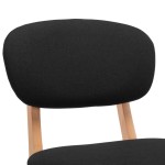 vidaXL Scaune de bar, 2 buc., negru, material textil