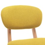 vidaXL Scaune de bar, 2 buc., galben muștar, material textil vidaXL Scaune de bar, 2 buc., galben muștar, material textil