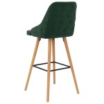 vidaXL Scaune de bar, 2 buc., verde închis, catifea vidaXL Scaune de bar, 2 buc., verde închis, catifea