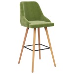 vidaXL Scaune de bar, 2 buc., verde deschis, catifea vidaXL Scaune de bar, 2 buc., verde deschis, catifea