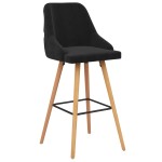 vidaXL Scaune de bar, 2 buc., negru, catifea vidaXL Scaune de bar, 2 buc., negru, catifea