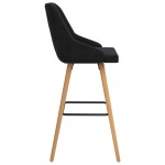 vidaXL Scaune de bar, 2 buc., negru, catifea vidaXL Scaune de bar, 2 buc., negru, catifea