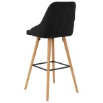 vidaXL Scaune de bar, 2 buc., negru, catifea vidaXL Scaune de bar, 2 buc., negru, catifea