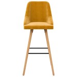 vidaXL Scaune de bar, 2 buc., galben, catifea vidaXL Scaune de bar, 2 buc., galben, catifea