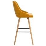 vidaXL Scaune de bar, 2 buc., galben, catifea vidaXL Scaune de bar, 2 buc., galben, catifea