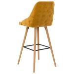 vidaXL Scaune de bar, 2 buc., galben, catifea vidaXL Scaune de bar, 2 buc., galben, catifea