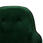 vidaXL Scaun balansoar, verde închis, catifea