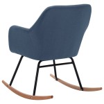 vidaXL Scaun balansoar, albastru, material textil vidaXL Scaun balansoar, albastru, material textil