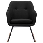 vidaXL Scaun balansoar, negru, material textil vidaXL Scaun balansoar, negru, material textil