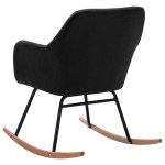 vidaXL Scaun balansoar, negru, material textil vidaXL Scaun balansoar, negru, material textil