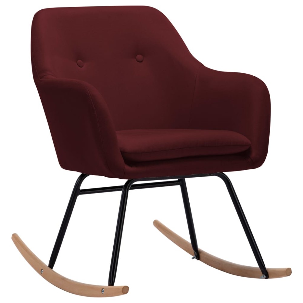 vidaXL Scaun balansoar, roșu vin, material textil